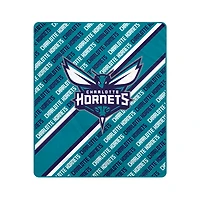 Pegasus Charlotte Hornets 50" x 60" Diagonal Lined Wordmark Ultra Soft Blanket