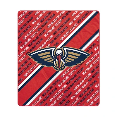 Pegasus New Orleans Pelicans 60" x 70" Diagonal Lined Wordmark Ultra Soft Blanket
