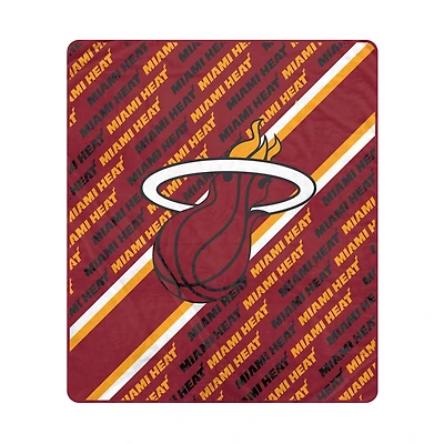 Pegasus Miami Heat 60" x 70" Diagonal Lined Wordmark Ultra Soft Blanket