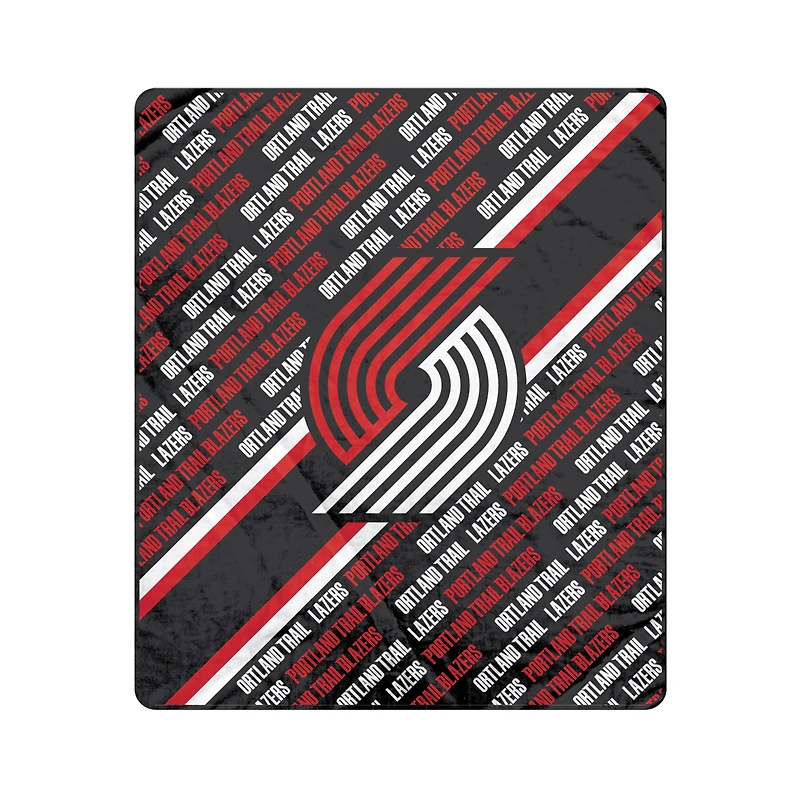 Pegasus Portland Trail Blazers 50" x 60" Diagonal Lined Wordmark Ultra Soft Blanket