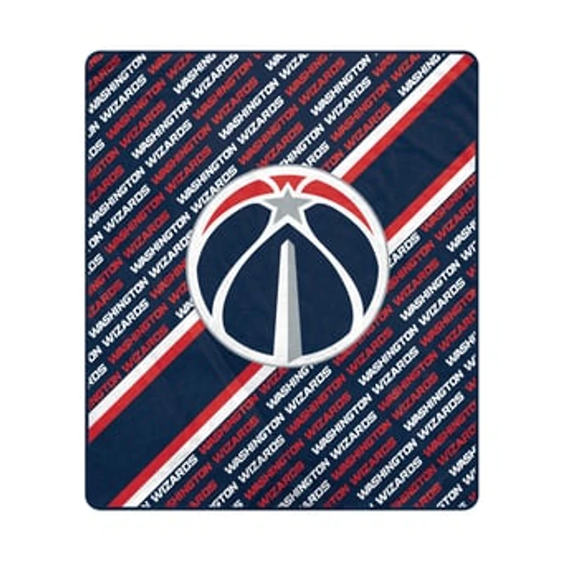 Pegasus Washington Wizards 60" x 70" Diagonal Lined Wordmark Ultra Soft Blanket