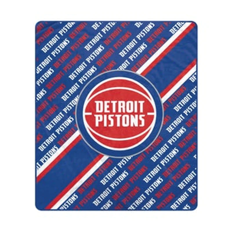 Pegasus Detroit Pistons 60" x 70" Diagonal Lined Wordmark Ultra Soft Blanket