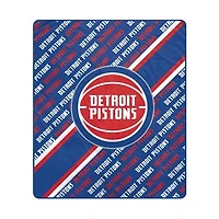 Pegasus Detroit Pistons 60" x 70" Diagonal Lined Wordmark Ultra Soft Blanket