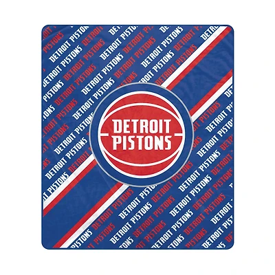 Pegasus Detroit Pistons 60" x 70" Diagonal Lined Wordmark Ultra Soft Blanket