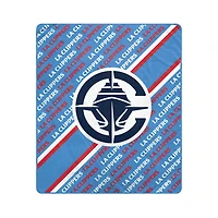 Pegasus LA Clippers 50" x 60" Diagonal Lined Wordmark Ultra Soft Blanket