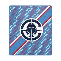 Pegasus LA Clippers 60" x 70" Diagonal Lined Wordmark Ultra Soft Blanket