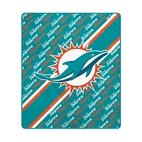 Pegasus Miami Dolphins 60" x 70" Diagonal Lined Wordmark Ultra Soft Blanket