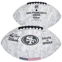 Ricky Pearsall San Francisco 49ers Autographed 2024 Salute To Service Wilson Football