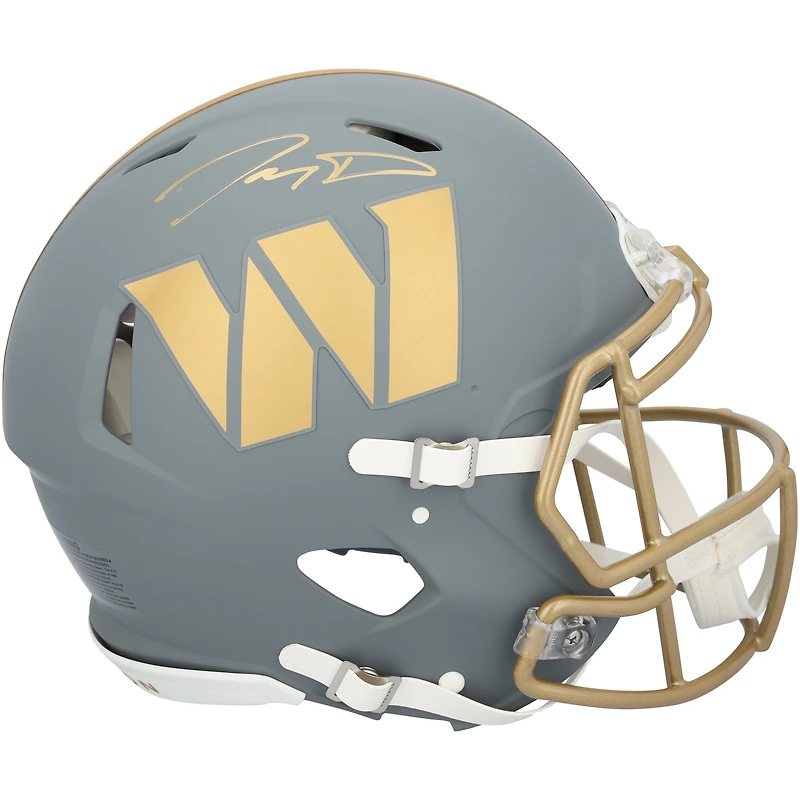 Jayden Daniels Washington Commanders Autographed Riddell 2024 Slate Speed Authentic Helmet