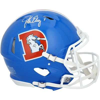 John Elway Denver Broncos Autographed Riddell 1975-1996 Throwback Speed Authentic Helmet