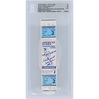Reggie Jackson California Angels Autographed Last Post Season Career Home Run #18 Beckett Fanatics Witnessed Authenticated /10 Ticket from October 6