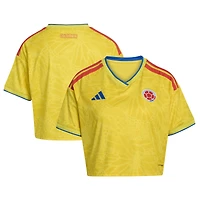 Women's adidas  Yellow Colombia National Team FIFA x World Cup 2026 Home Cropped Replica Jersey