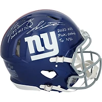 Eli Manning & Jaxson Dart New York Giants Autographed Riddell Speed Authentic Helmet with Multiple Inscriptions - Limited Edition of 10