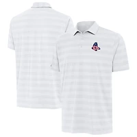 Men's Antigua White Boston Red Sox Tunnel Stars and Stipes Team Logo Polo