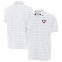Men's Antigua White Cincinnati Reds Tunnel Stars and Stipes Team Logo Polo