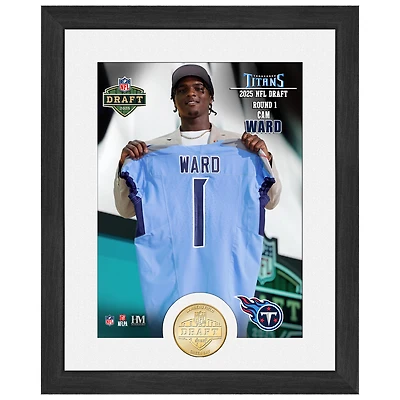 Highland Mint Cam Ward Tennessee Titans 2025 NFL Draft 13" x 16" Bronze Coin Photo Mint