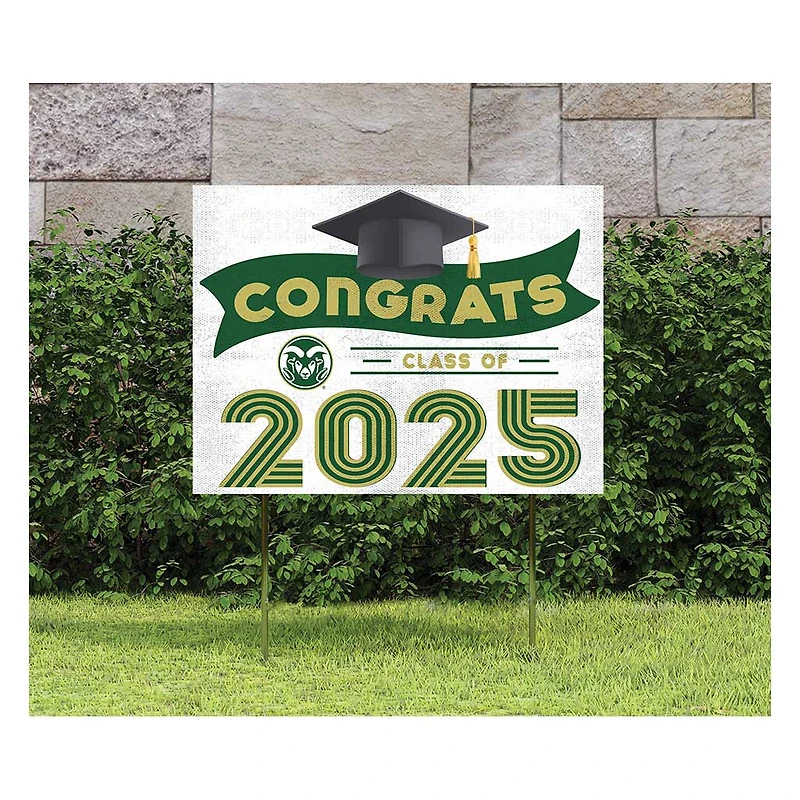 Colorado State Rams Class of 2025 18" x 24" Yard Sign with Stakes