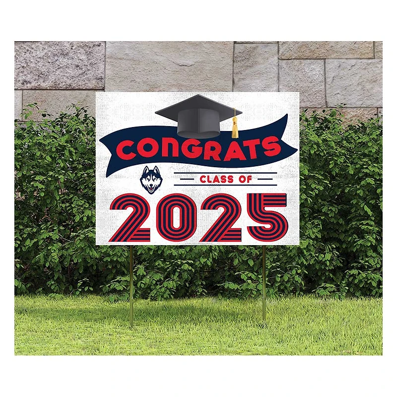 UConn Huskies Class of 2025 18" x 24" Yard Sign with Stakes