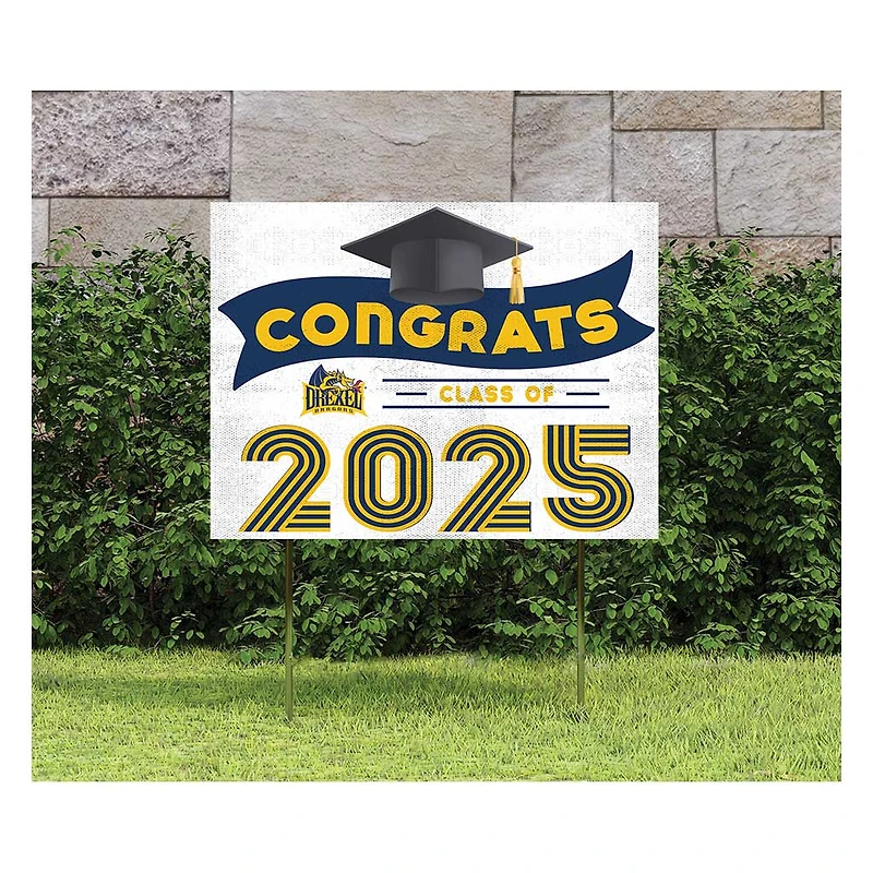 Drexel Dragons Class of 2025 18" x 24" Yard Sign with Stakes