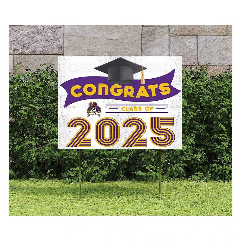 ECU Pirates Class of 2025 18" x 24" Yard Sign with Stakes