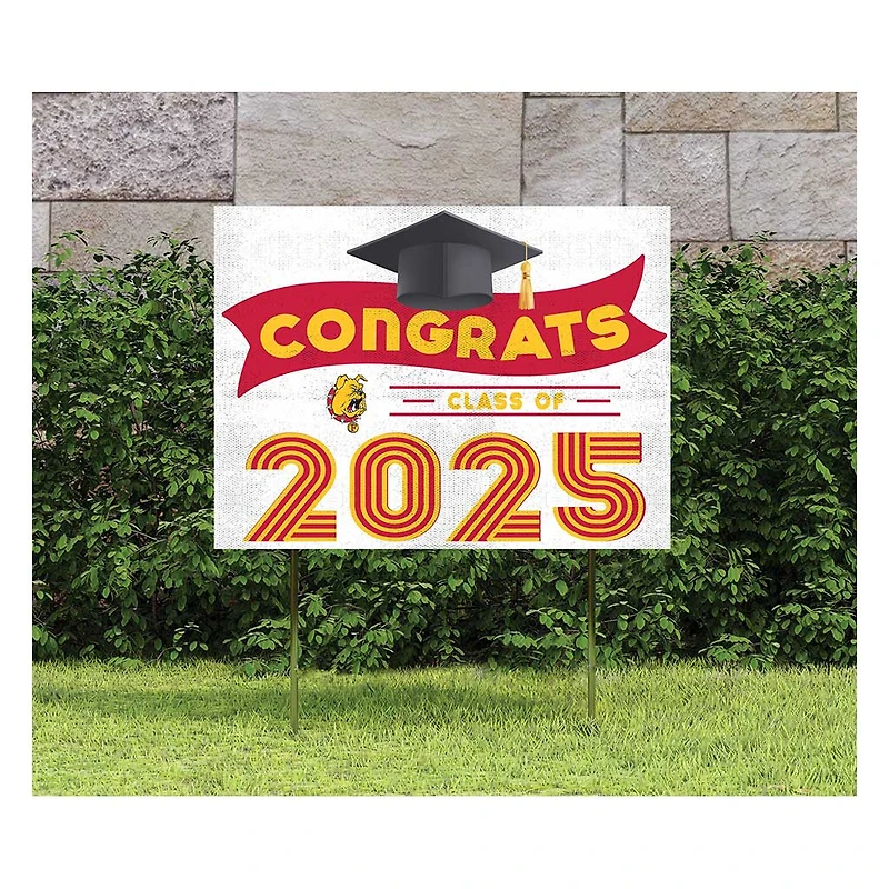 Ferris State Bulldogs Class of 2025 18" x 24" Yard Sign with Stakes