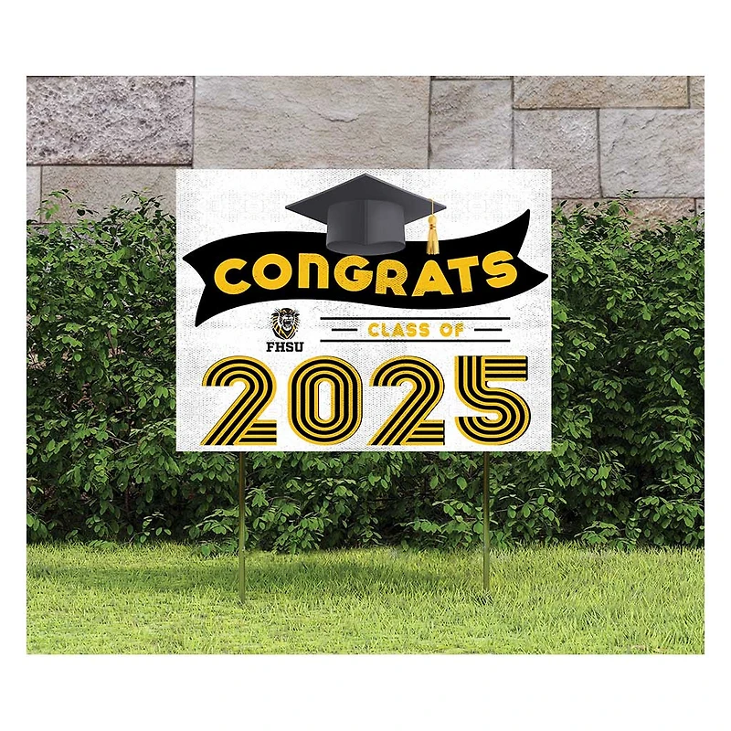 Fort Hays State Tigers Class of 2025 18" x 24" Yard Sign with Stakes