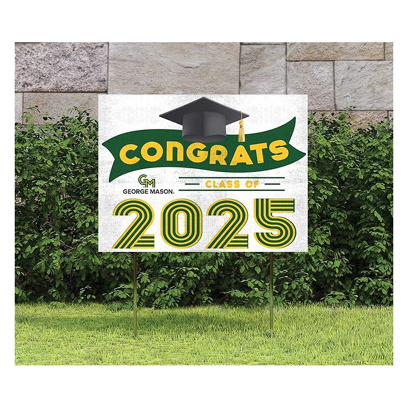 George Mason Patriots Class of 2025 18" x 24" Yard Sign with Stakes