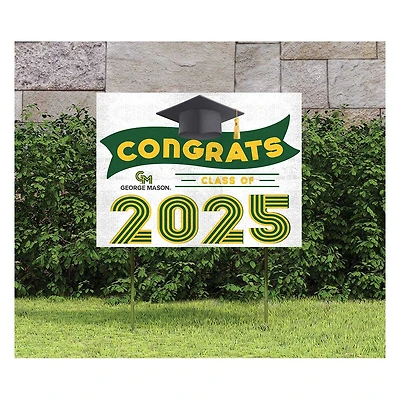 George Mason Patriots Class of 2025 18" x 24" Yard Sign with Stakes