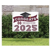 Mississippi State Bulldogs Class of 2025 18" x 24" Yard Sign with Stakes