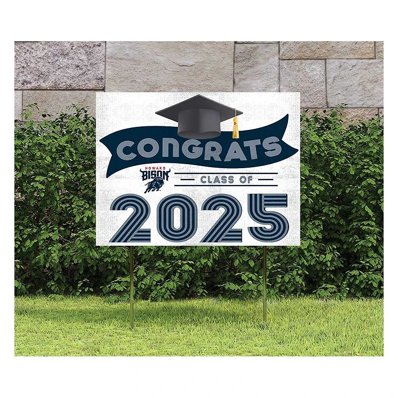 Howard Bison Class of 2025 18" x 24" Yard Sign with Stakes