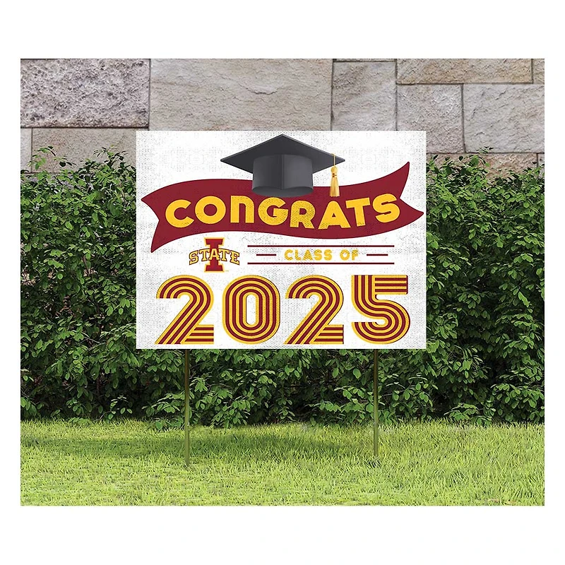 Iowa State Cyclones Class of 2025 18" x 24" Yard Sign with Stakes