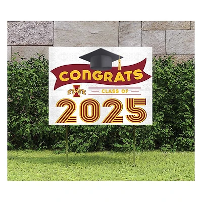 Iowa State Cyclones Class of 2025 18" x 24" Yard Sign with Stakes