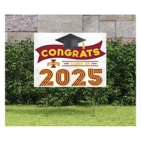 Iowa State Cyclones Class of 2025 18" x 24" Yard Sign with Stakes