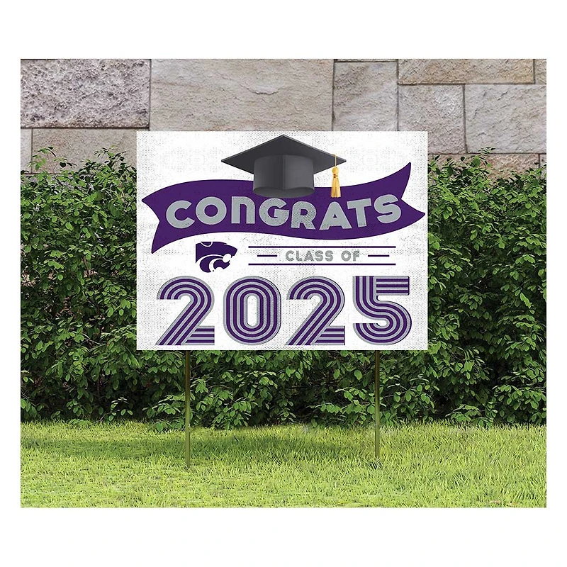 Kansas State Wildcats Class of 2025 18" x 24" Yard Sign with Stakes