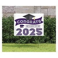 Kansas State Wildcats Class of 2025 18" x 24" Yard Sign with Stakes