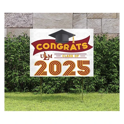 ULM Warhawks Class of 2025 18" x 24" Yard Sign with Stakes