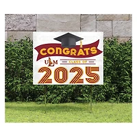 ULM Warhawks Class of 2025 18" x 24" Yard Sign with Stakes