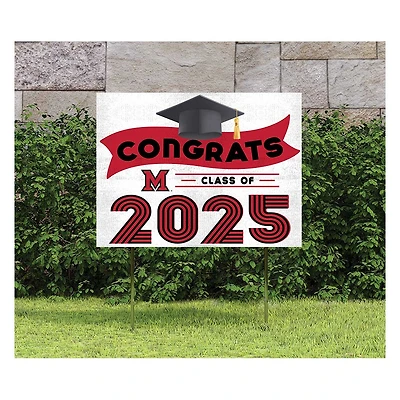 Miami University RedHawks Class of 2025 18" x 24" Yard Sign with Stakes