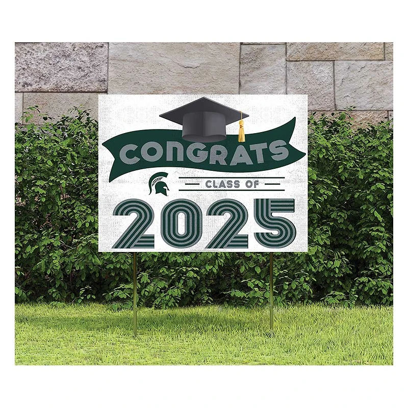 Michigan State Spartans Class of 2025 18" x 24" Yard Sign with Stakes
