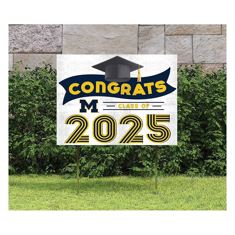 Michigan Wolverines Class of 2025 18" x 24" Yard Sign with Stakes