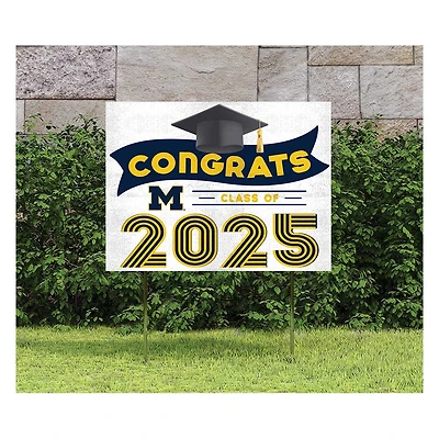 Michigan Wolverines Class of 2025 18" x 24" Yard Sign with Stakes