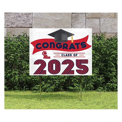 Ole Miss Rebels Class of 2025 18" x 24" Yard Sign with Stakes