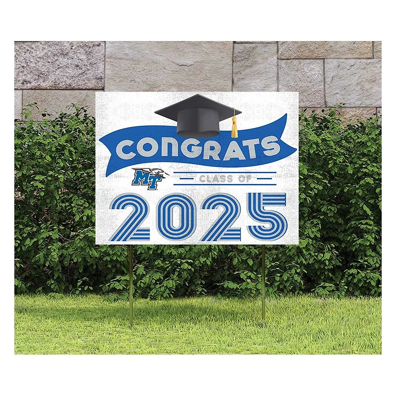 MTSU Blue Raiders Class of 2025 18" x 24" Yard Sign with Stakes