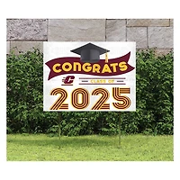 Central Michigan Chippewas Class of 2025 18" x 24" Yard Sign with Stakes