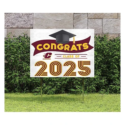 Central Michigan Chippewas Class of 2025 18" x 24" Yard Sign with Stakes