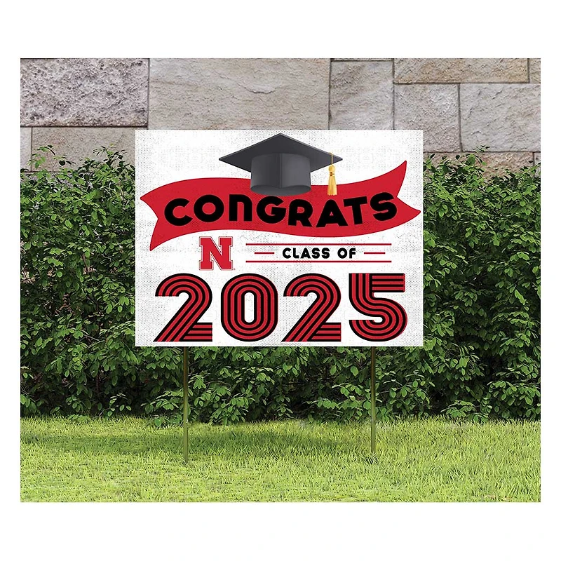 Nebraska Huskers Class of 2025 18" x 24" Yard Sign with Stakes