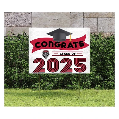 New Mexico Lobos Class of 2025 18" x 24" Yard Sign with Stakes