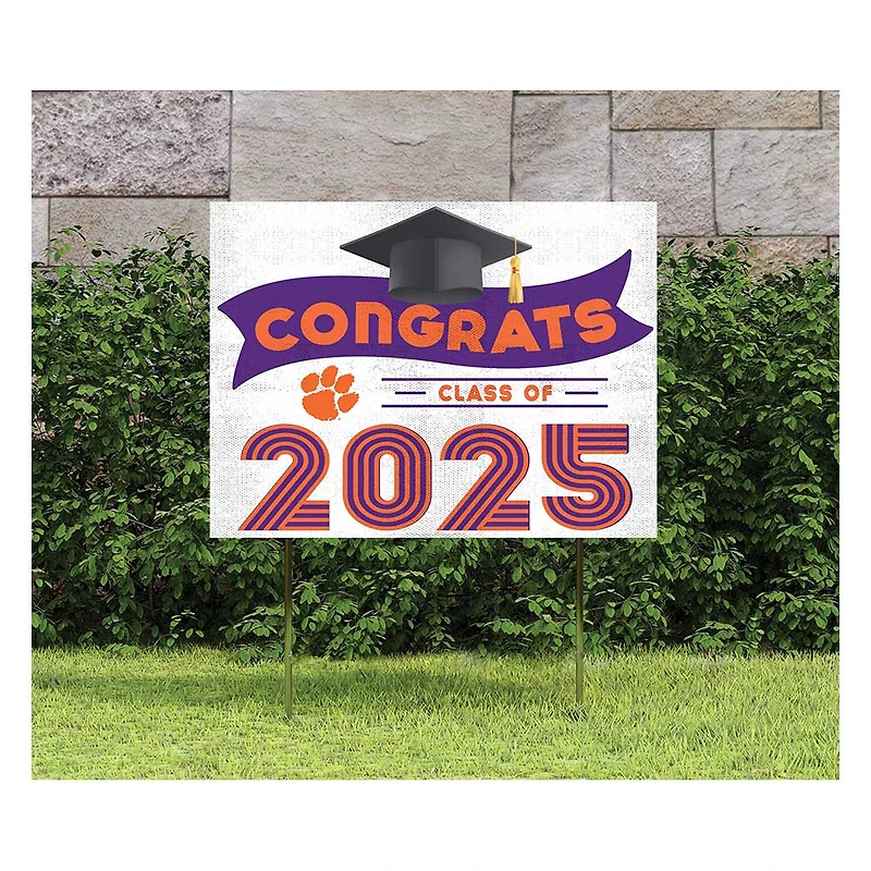 Clemson Tigers Class of 2025 18" x 24" Yard Sign with Stakes