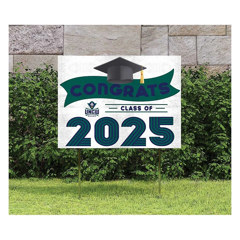 UNC Wilmington Seahawks Class of 2025 18" x 24" Yard Sign with Stakes