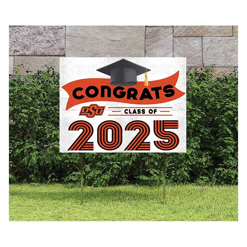 Oklahoma State Cowboys Class of 2025 18" x 24" Yard Sign with Stakes